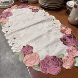 Embroidered Floral Table Mat