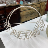 White Metal Plant Basket