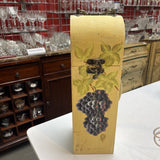 Wooden Wine Box w/Grape Design