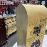 Wooden Wine Box w/Grape Design