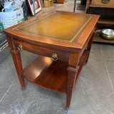 1 Drawer Side Table w Leather Insert