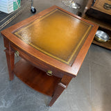 1 Drawer Side Table w Leather Insert