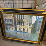 Monet Print w Heavy Black/Gold Frame