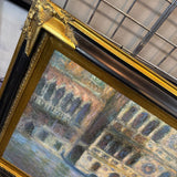 Monet Print w Heavy Black/Gold Frame
