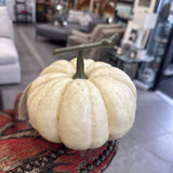 White Faux Pumpkin Decor