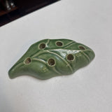 Vtg Ceramic Leaf-Shaped Candle Holder