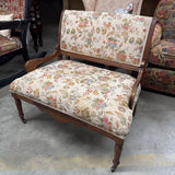 French Provincial Style Tapestry Small Settee