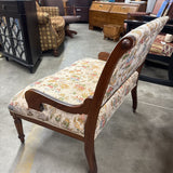 French Provincial Style Tapestry Small Settee