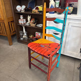 Hand-Painted Southwestern Ladderback Chair