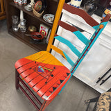 Hand-Painted Southwestern Ladderback Chair