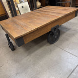 Industrial/Rustic Railroad Trolley Style Coffee Table