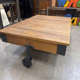 Industrial/Rustic Railroad Trolley Style Coffee Table