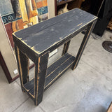 Distressed Black Painted Console Table