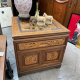 Vintage Carved Asian End Table