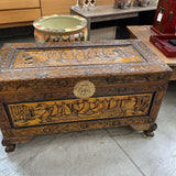 Vintage Carved Chinese Camphor Chest