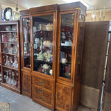 Burlwood Lighted Hutch - 3 Drawer