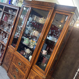 Burlwood Lighted Hutch - 3 Drawer