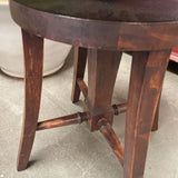 Vintage Wood Swivel Stool