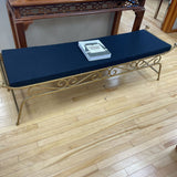Hollywood Regency Gold Tone Bench