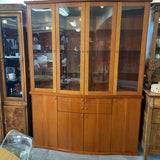 Skovby Mobelfabrik Cherry Wood Lighted Danish Modern Hutch/China Cabinet