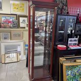 Cherry Wood Curio Cabinet w/4 Shelves
