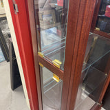 Cherry Wood Curio Cabinet w/4 Shelves