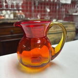 Amberina Style Hand Blown Creamer