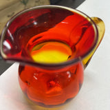 Amberina Style Hand Blown Creamer