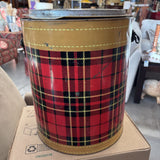 Vintage Skotch Plaid Tin Cooler