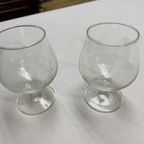 Vintage Sasaki Wheat Etched Brandy Snifter
