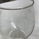 Vintage Sasaki Wheat Etched Brandy Snifter