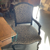 French Louis XV-Style Armchair in Cheetah Upholstery