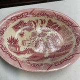 Vintage Japan Red&Cream Serving Bowl
