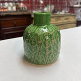 Etched Leaf Design Vase