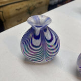 Iridescent Studio Glass Mini Vase