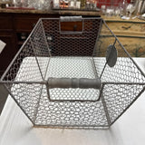 Vintage-Style Wire Chicken Coop Basket