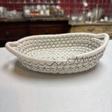 Zig Zag Stitched Coiled Cotton Rope Basket