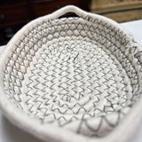 Zig Zag Stitched Coiled Cotton Rope Basket