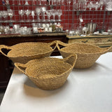 Seagrass Basket w Handle (L)