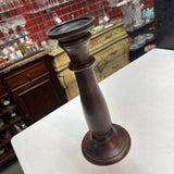 Dark Wood Pillar Candle Holder