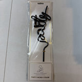 Party Word Straw