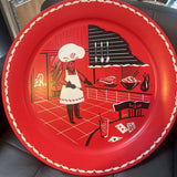 Vintage BBQ Cookout - Round Metal Tray