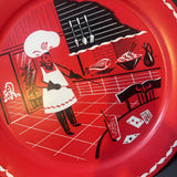 Vintage BBQ Cookout - Round Metal Tray