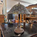 Tiffany Style Peacock Feather Lamp