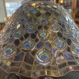 Tiffany Style Peacock Feather Lamp