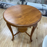 Round Oak Side Table