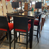 Four Hand Bistro Table w/4 Upholstered Bistro Chairs