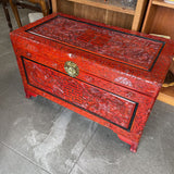 Vintage Chinese Wedding Trunk w/Double Happiness and Phoenix and Dragon (Bride & Groom)