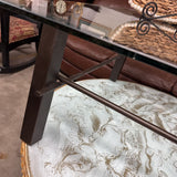 Contemporary Glass Top Square Coffee Table
