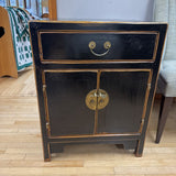 Chinese Elmwood Bedside Cabinet/End Table